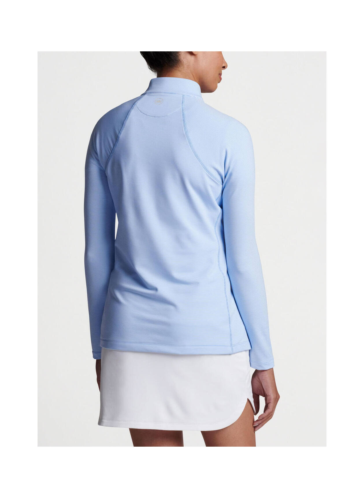 Peter Millar Womens Sugar Stripe Raglan Perth Quarter-Zip