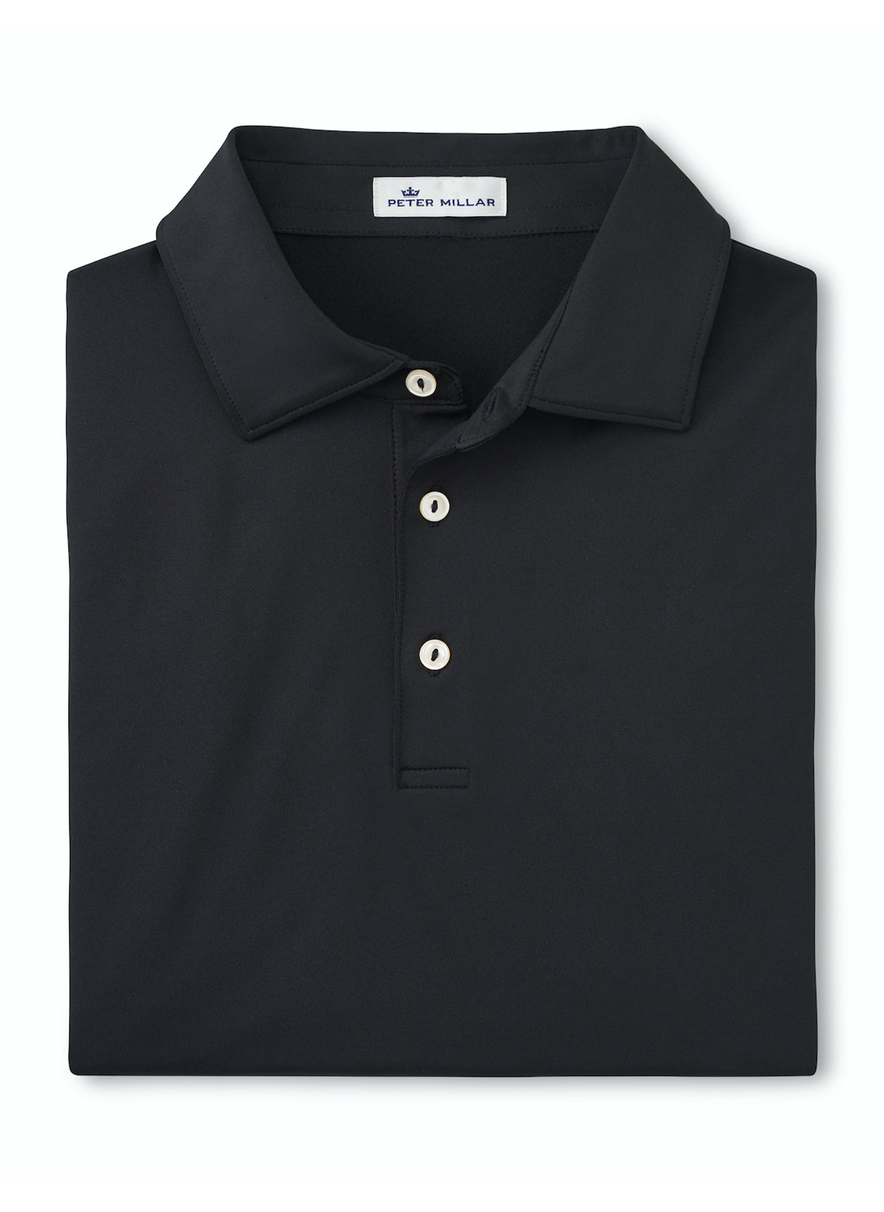 Peter Millar Mens Solid Performance Polo - Self Collar
