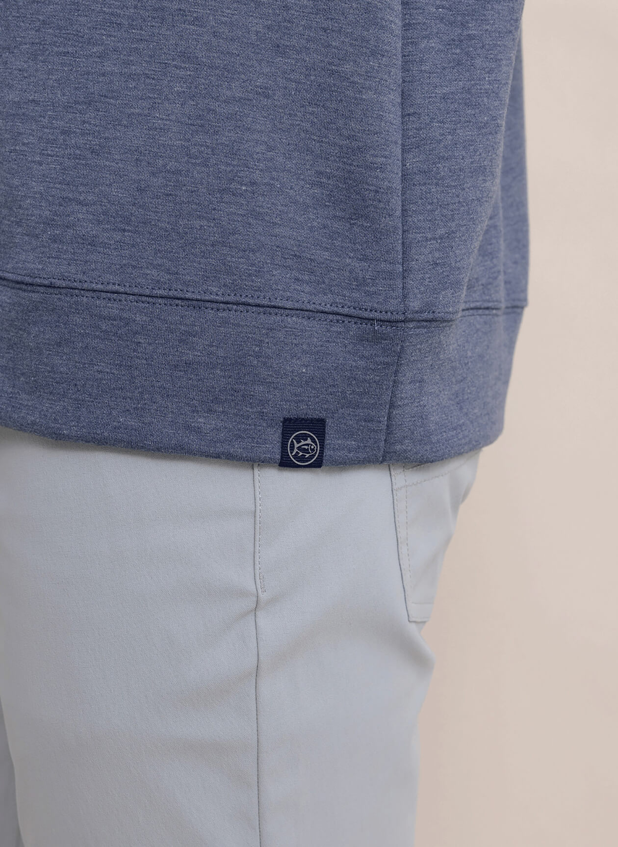Southern Tide Mens Whyche Interlock Heather Quarter-Zip
